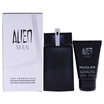 Alien Man by Thierry Mugler for Men  2 Pc Gift Set 3.4 oz EDT Spray 1.7oz Hair and Body Shampoo