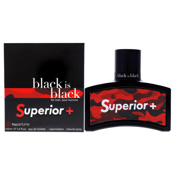 Black Is Black Superior by Nu Parfums for Men  3.4 oz EDT Spray