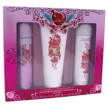 Heartbreaker by Cuba for Women  3 Pc Gift Set 3.3oz EDP Spray 6.7oz Body Spray 4.3oz Body Lotion