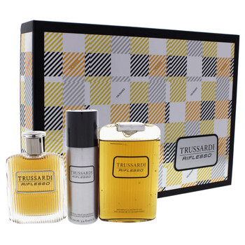 Riflesso by Trussardi for Men  3 Pc Gift Set 3.4oz EDT Spray 6.8oz Shampoo and Shower Gel 3.4oz Deodorant Spray