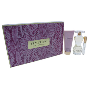 Tempting by Sofia Vergara for Women  3 Pc Gift Set 3.4oz EDP Spray 0.33oz EDP Rollerball 3.4oz Body Lotion