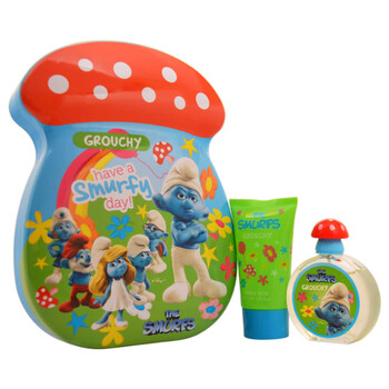 The Smurfs Grouchy by First American Brands for Kids  2 Pc Gift Set 1.7oz EDT Spray2.5oz Bubble Bath