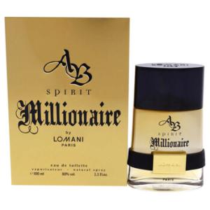 AB Spirit Millionaire by Lomani for Men Eau De Toilette Spray for Men 3.3 oz