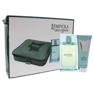 Green Lover by Lolita Lempicka for Men  3 Pc Gift Set 3.4oz EDT Spray 2.5oz After Shave Gel Pouch