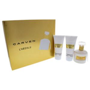 LAbsolu by Carven for Women  3 Pc Gift Set 3.33oz EDP Spray 3.33oz Perfumed Body Milk 3.33oz Perfumed Bath and Shower Gel