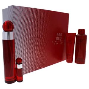 360 Degrees Red for Men 4pcs EDT Gift Set
