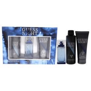 Night by Guess for Men  3 Pc Gift Set 3.4oz EDT Spray  6.0oz Body Spray 6.7oz Shower Gel