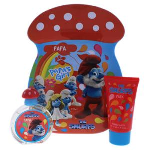 The Smurfs Papa by First American Brands for Kids  2 Pc Gift Set 1.7oz EDT Spray 2.5oz Bubble Bath