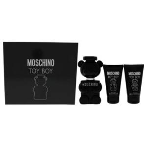 Toy Boy by Moschino for Men  3 Pc 1.7oz EDP Spray 1.7oz Bath and Shower Gel 1.7oz After Shave Balm