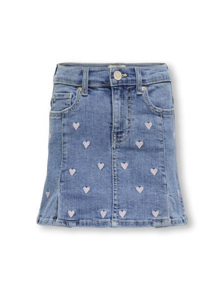 KIDS ONLY - KMGHOXTON HEART EMBROIDERY DNM SKIRT