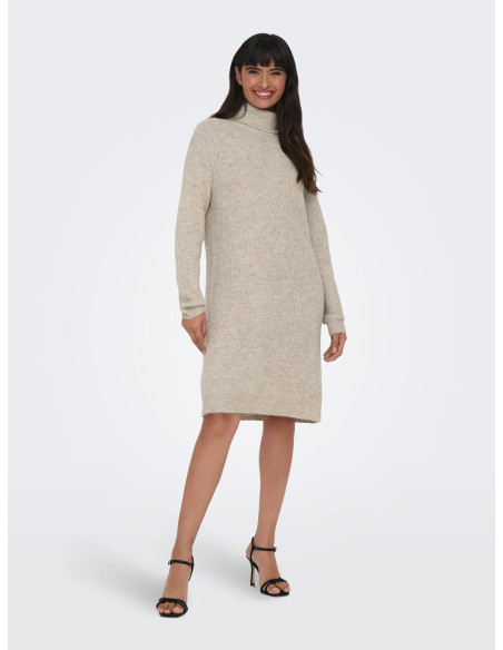 ONLY - ONLSILLY LS ROLLNECK DRESS BF KNT