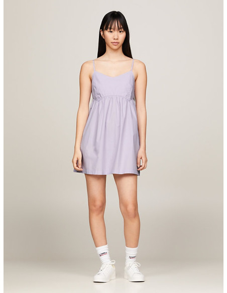 Tommy Jeans - TJW POPLIN BACK TIE STRAP DRESS