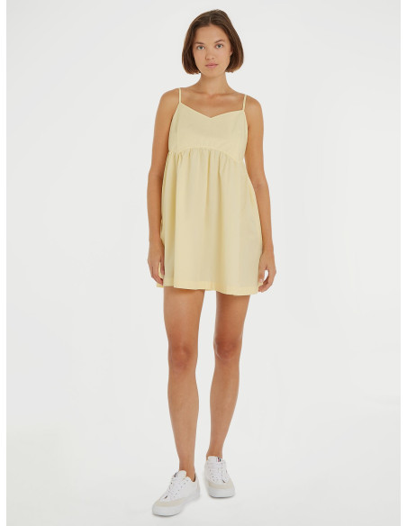 Tommy Jeans - TJW POPLIN BACK TIE STRAP DRESS