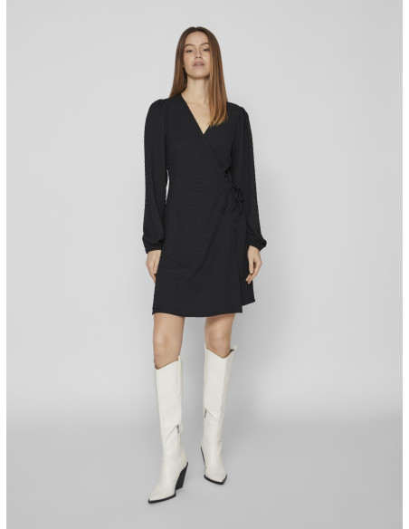 VILA - VIZELIN L/S WRAP DRESS/PB