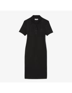Lacoste - Lacoste Women's Slim Fit Short Sleeve Polo Neck Black Dress