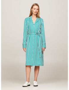 Tommy Hilfiger - FLUID STRIPE LS MIDI SHIRT DRESS