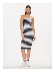 Tommy Jeans - TJW LOGO TAPE STRIPE TUBE DRESS