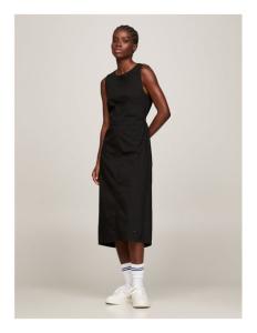 Tommy Jeans - TJW OPEN BACK COTTON MIDI DRESS