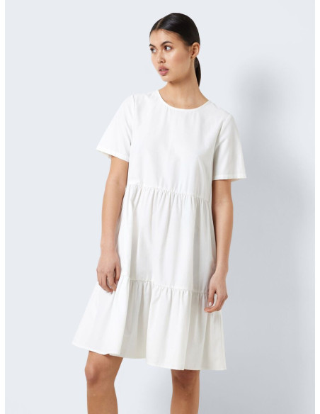 Noisy May - NMLOONE S/S  O-NECK DRESS BG