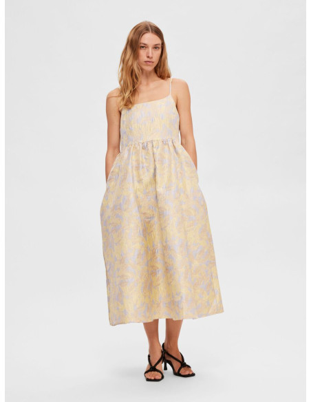 SELECTED FEMME - SLFBREE-BAILEY MIDI STRAP DRESS EX