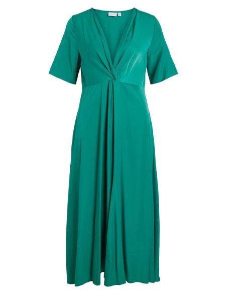 VILA - VISEMERA V-NECK 2/4 MIDI DRESS/DC