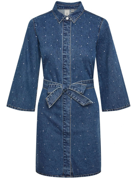 Y.A.S - Y.A.S Yasristo 7/8 denim shirt dress s. dark blue denim/