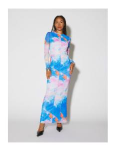 Somethingnew by Vero Moda - SNKIARA LS MESH MAXI DRESS - PRT