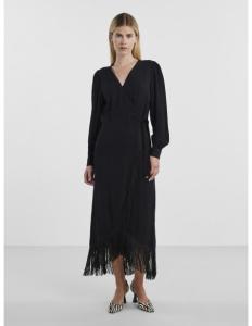 Y.A.S - YASFRILLA LS WRAP MIDI DRESS S.