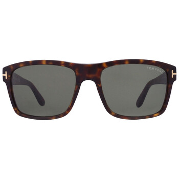 August Green Rectangular Sunglasses FT0678 52N