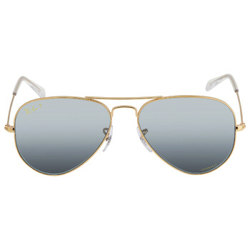 Aviator Chromance Polarized SilverBlue Pilot Sunglasses RB3025 9196G6