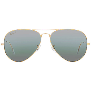 Aviator Chromance SilverGreen Pilot Sunglasses RB3025 9196G4