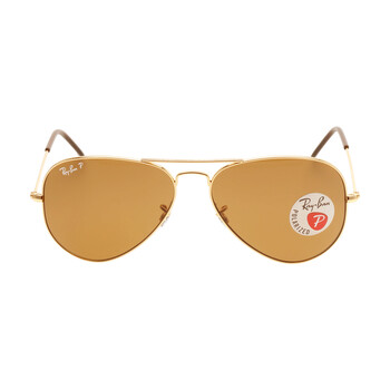 Aviator Classic Polarized Brown Pilot Sunglasses RB3025 00157
