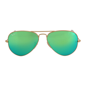 Aviator Flash Lenses Green Sunglasses RB3025 11219