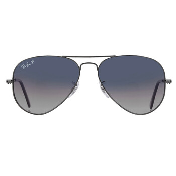 Aviator Gradient Polarized BlueGray Pilot Sunglasses RB3025 00478