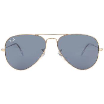 Aviator Rose Gold Blue Pilot Sunglasses RB3025 9202R5