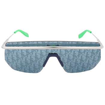 Blue Mirror Logo Shield Sunglasses DIORMOTION M1I F0B8