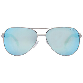 Blue Mirror Pilot Sunglasses GU7295 06X