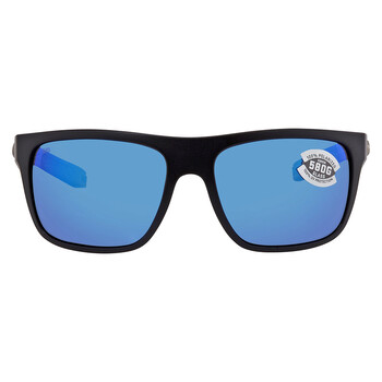 Broadbill Blue Mirror Polarized Glass Rectangular Sunglasses 6S9021 902120