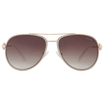 Brown Gradient Pilot Sunglasses GF0344 32F