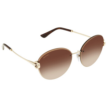 Brown Gradient Round Ladies Sunglasses BV6091B 27813