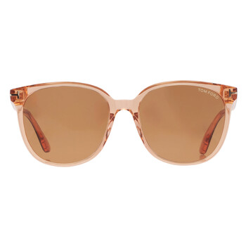Brown Oval Sunglasses FT0972K 45E