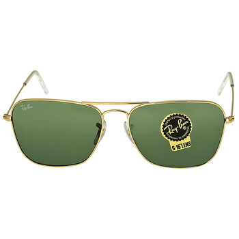 Caravan Green Classic G15 Square Sunglasses RB3136 001
