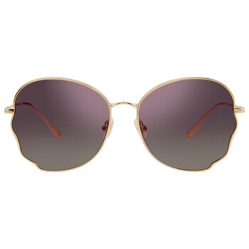 Chloe Purple Gradient Irregular Sunglasses BL7105 A60