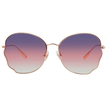Chloe Purple Pink Green Gradient Irregular Sunglasses BL7105 A31