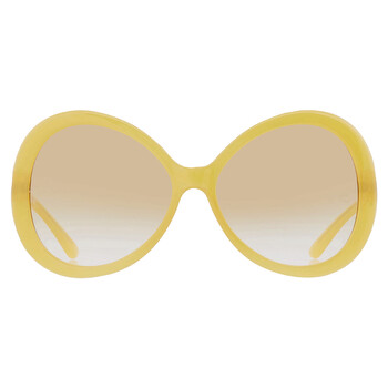 Clear Gradient Yellow Oval Sunglasses DG6194U 32832Q