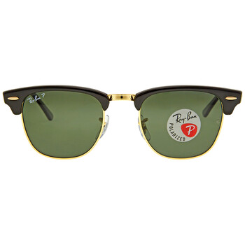 Clubmaster Classic Polarized Green Classic G15 Square Sunglasses RB3016 90158