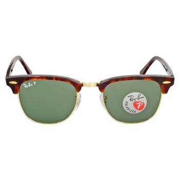 Clubmaster Classic Polarized Green Classic G15 Square Sunglasses RB3016 99058