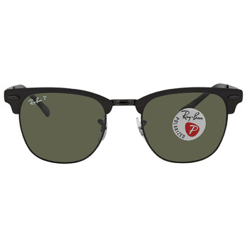 Clubmaster Metal Polarized Green Classic G15 Sunglasses RB3716 18658
