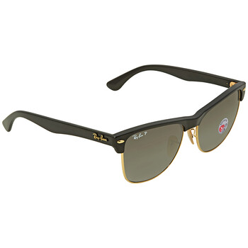 Clubmaster Oversized Polarized Grey Gradient Square Sunglasses RB4175 877M3