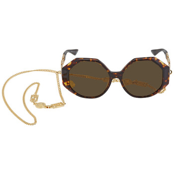 Dark Brown Geometric Sunglasses VE4395 534673